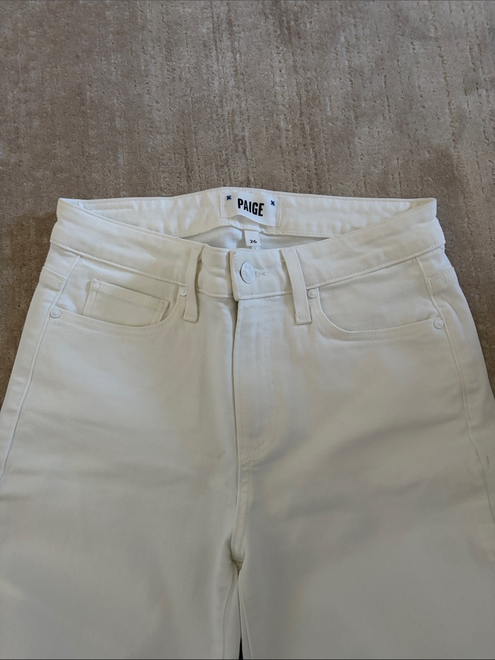 PAIGE Cindy Crop White Jean - Picture 5 of 7